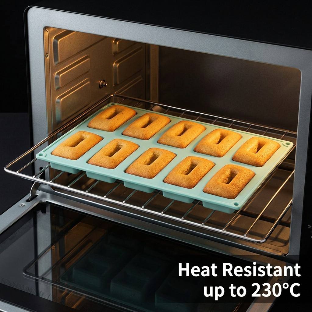 Soap Making Ideas - Non-stick 10-Hole Rectangle Silicone Baking Mold