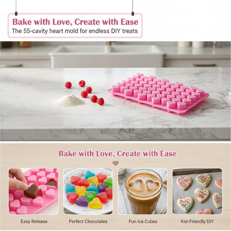 55 Grids Heart Silicone Cake M - Soap Making Name review and price