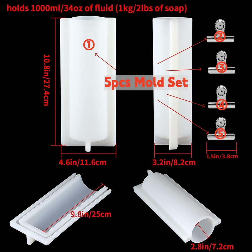 Big Cylinder Tube Soap Mold wi - Soap Making Book review and price