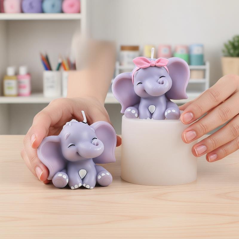 Cute 3D Elephant Silicone Cand - Soap Making Name review and price