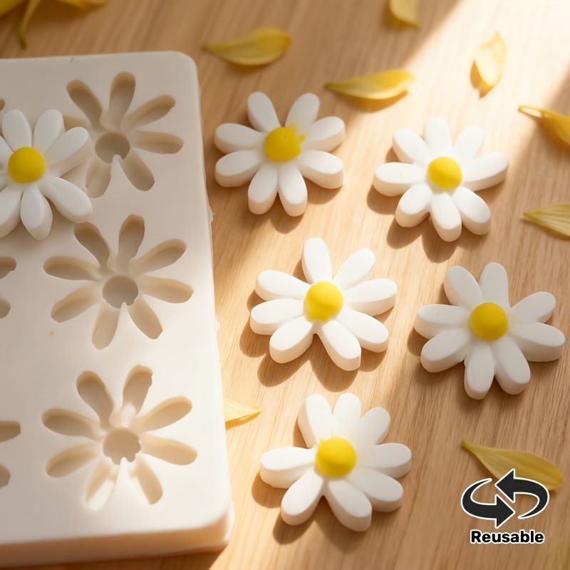 1pc 3D Daisy Sunflower Silicon - Soap Making Name review and price