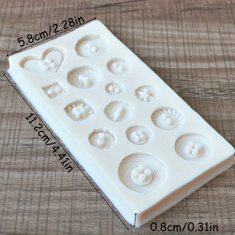 Buttons Shape Silicone Mold Si - Soap Making Name review and price