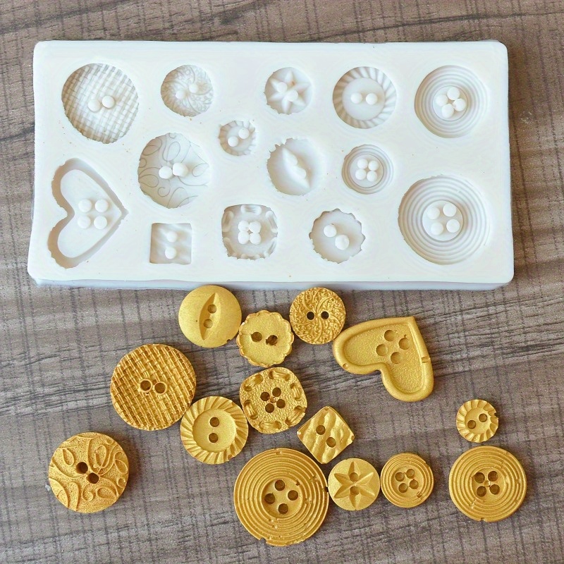 Buttons Shape Silicone Mold Si - Soap Making Name review and price