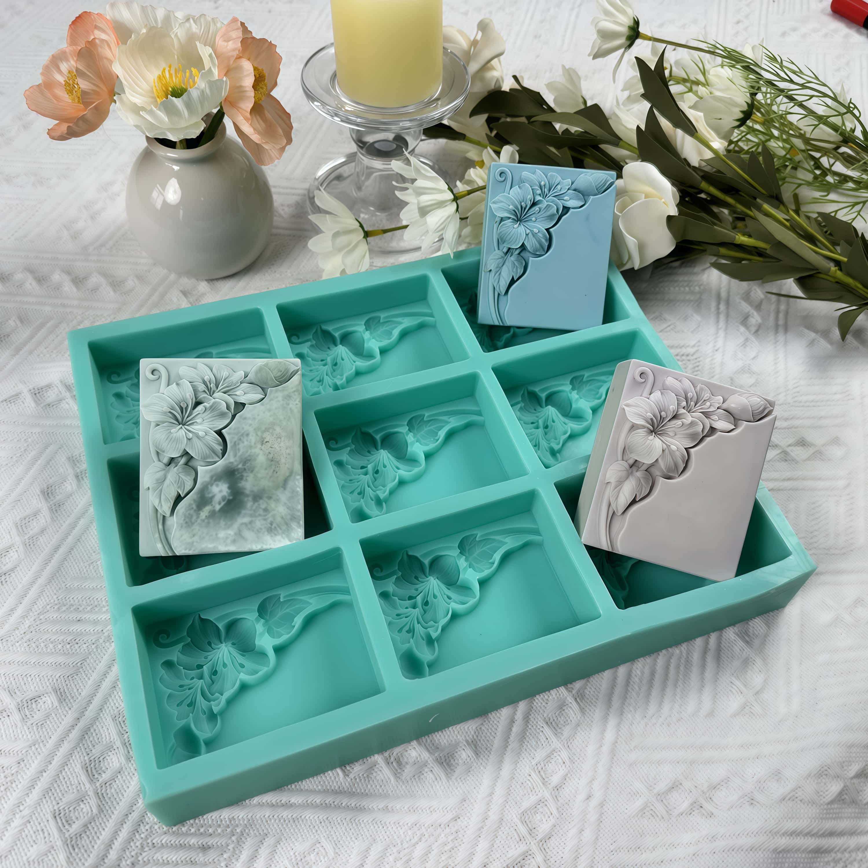 9 Cavities Tung Flower Soap Mo - Soap Making Book review and price