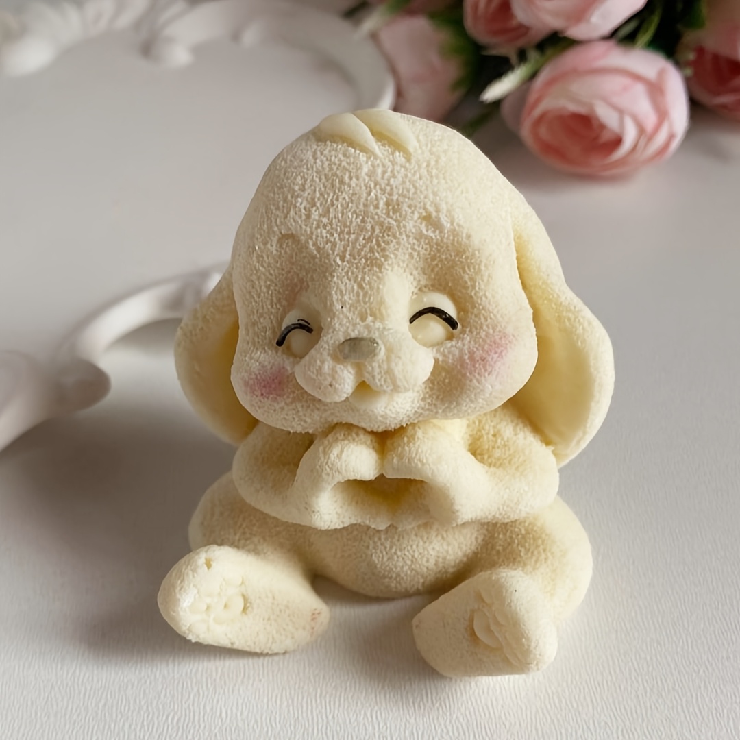 1pc Adorable Rabbit Resin Sili - Soap Making Name review and price