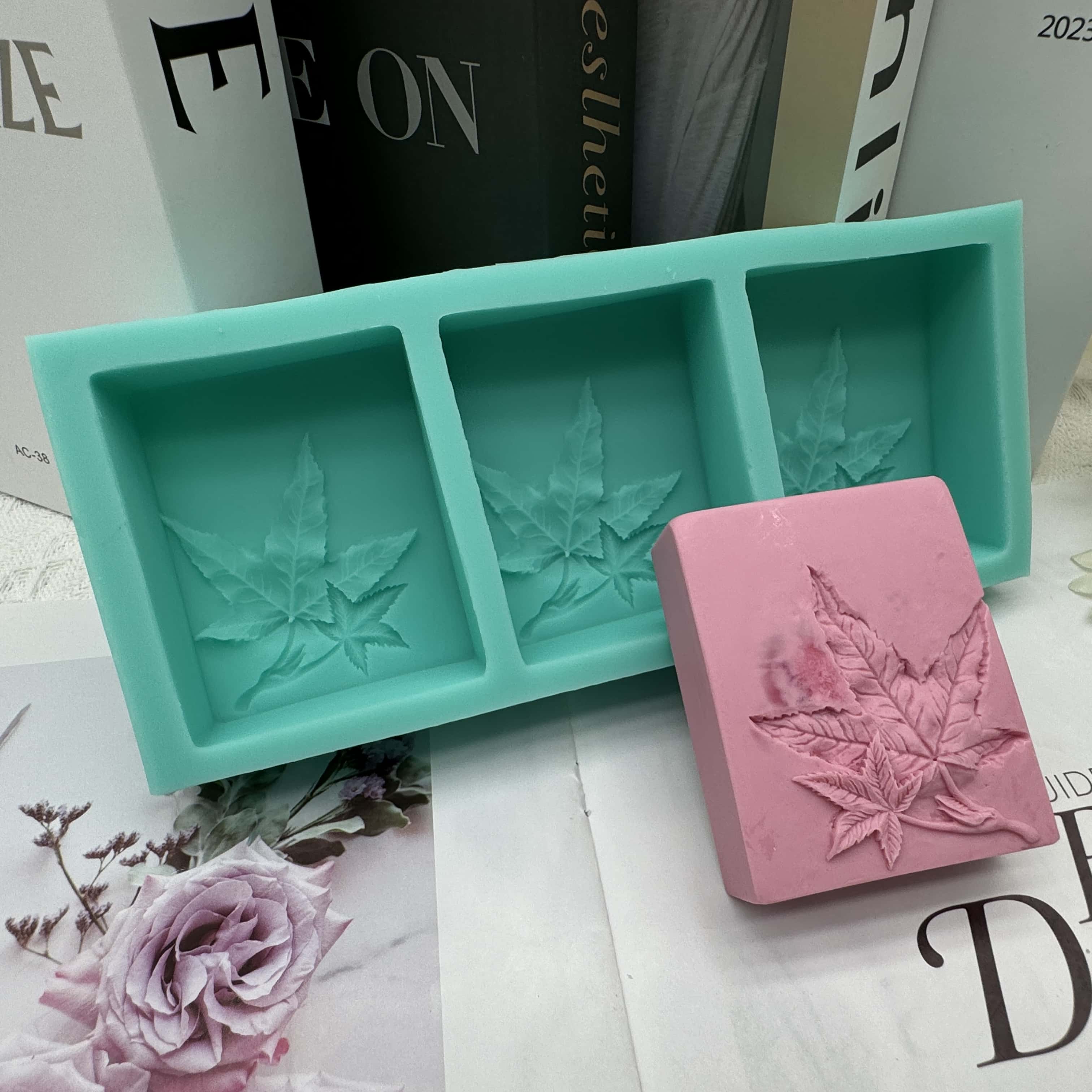 3 Cavities Flower Soap Molds,  - Soap Making Book review and price
