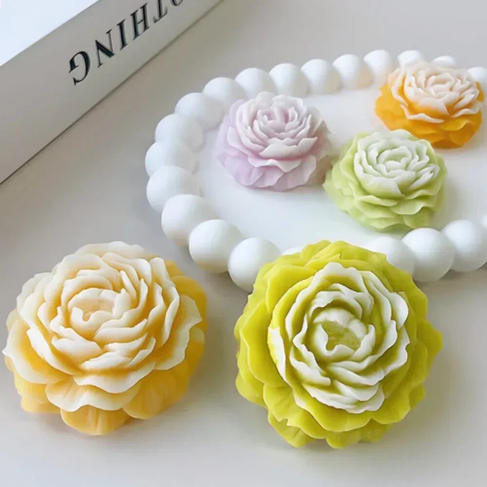 3D Peony Candle Silicone Mold  - Soap Making For Beginners review and price
